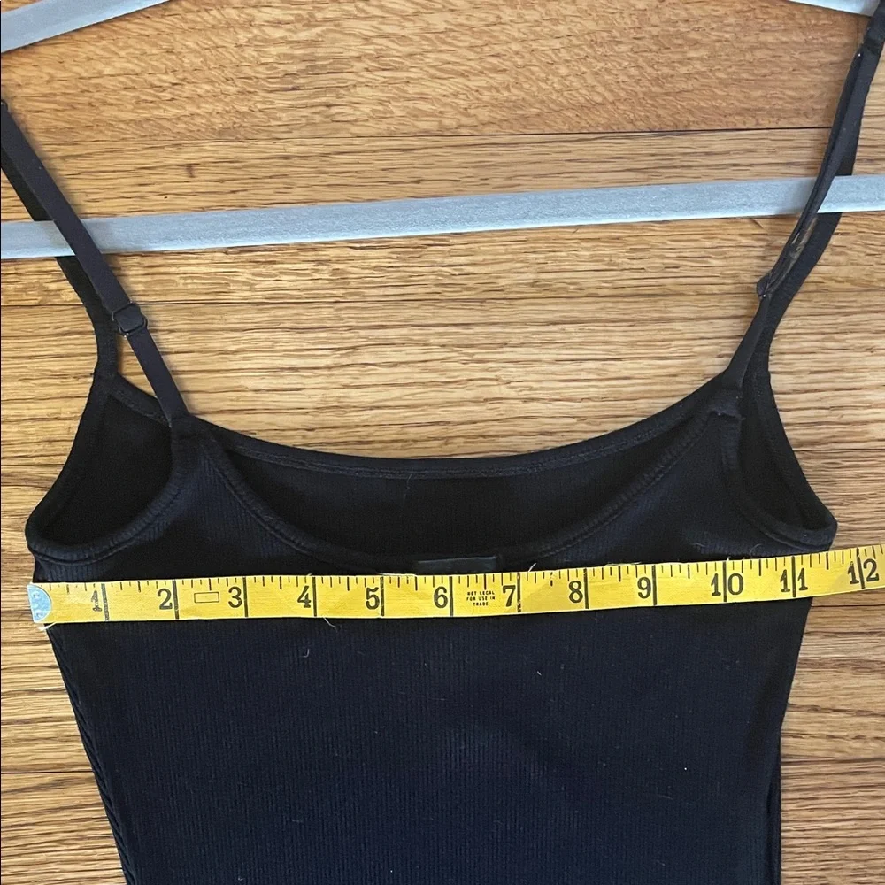 SKIMS Ribbed Black Maxi Slip Dress with Adjustable Thin Straps SzM - Picture 7 of 8